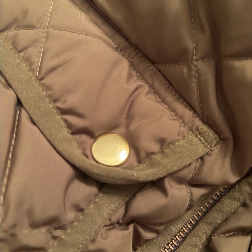 J.Crew Quilted Excursion Vest Olive Green Women’s XS - Picture 12 of 15